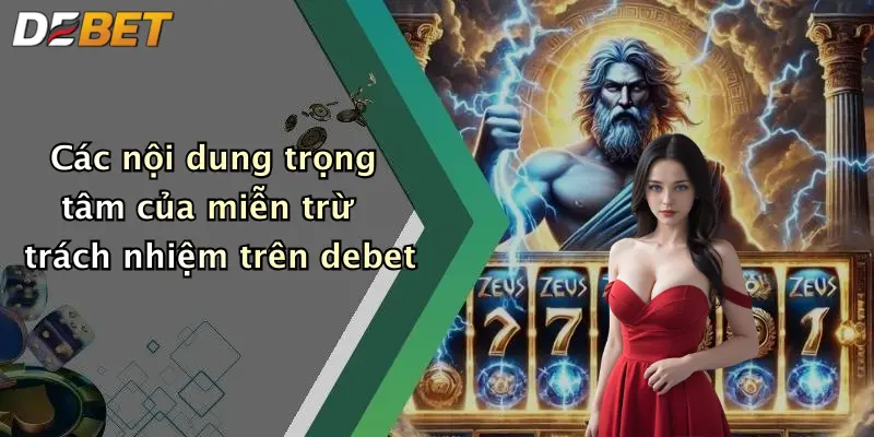 Các nội dung trọng tâm của miễn trừ trách nhiệm trên debet